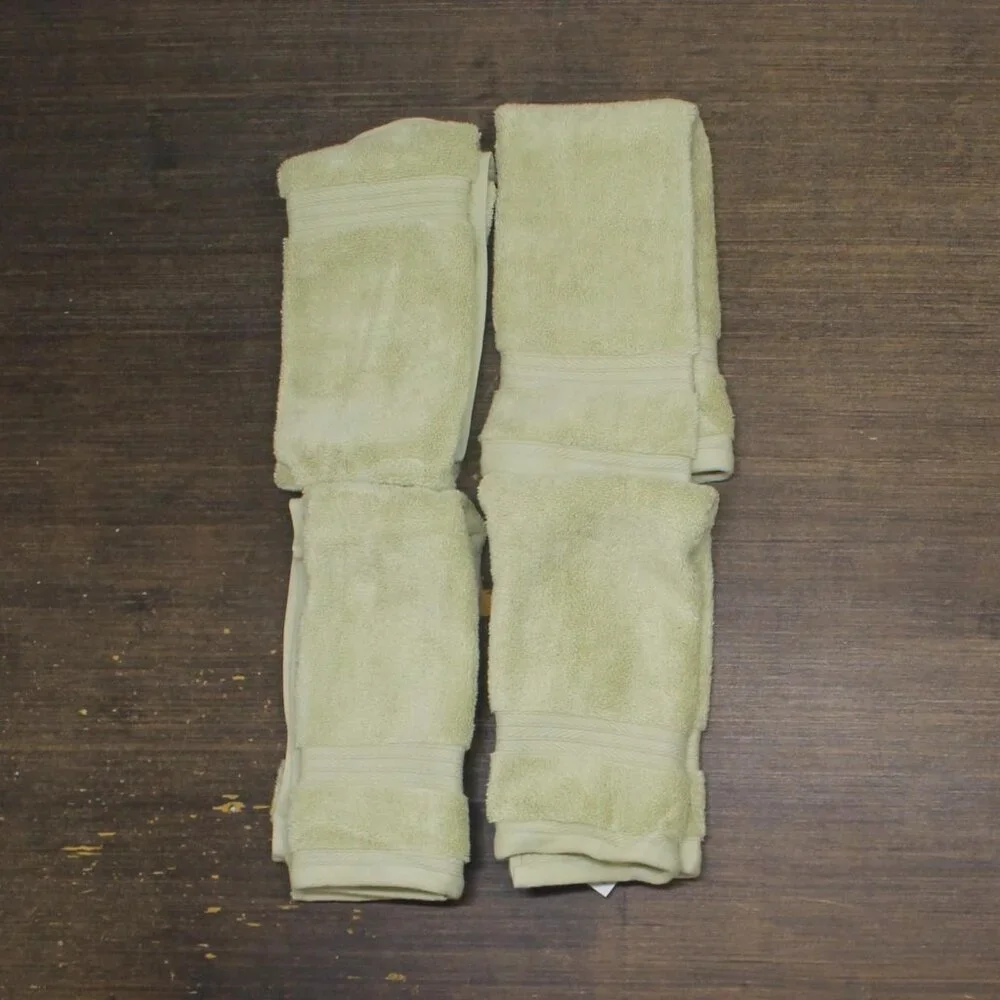 NEW Home Weavers Elegance Essentials 4-pc. Solid Hand Towel Yellow Green 16x24 - Picture 4 of 5